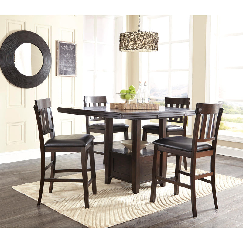 Signature Design by Ashley Haddigan Counter Height Dining Table with Pedestal Base D596-42 IMAGE 3