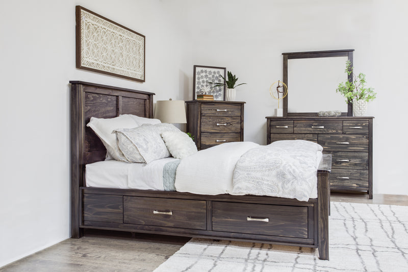Mako Wood Furniture Scarlet King Bed with Storage 4100-ST-K