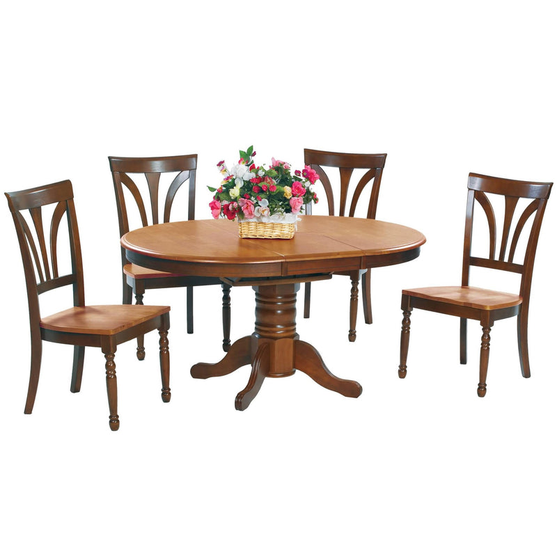 Winners Only Oval Country Lifestyle Dining Table with Pedestal Base T1-54257-A_D_F IMAGE 2