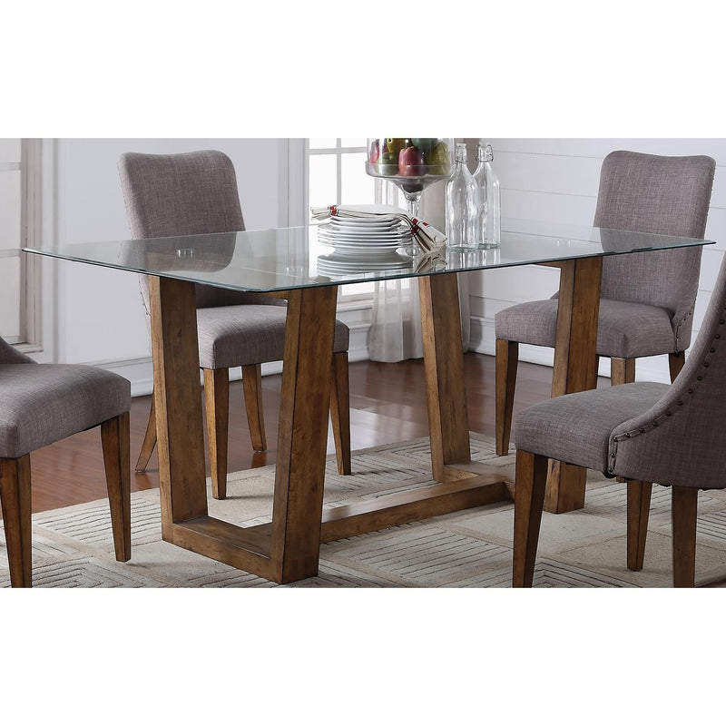 Winners Only Capri Dining Table with Glass Top & Trestle Base T1-CP4070-O IMAGE 1
