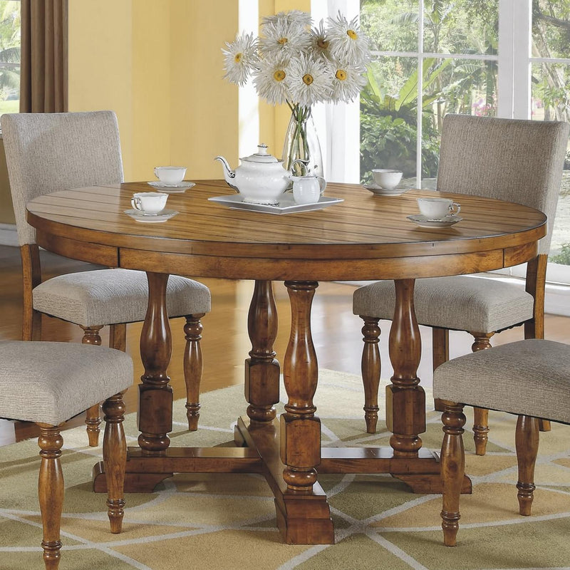 Winners Only Round Grand Estate Dining Table with Pedestal Base T1-GE58R-O IMAGE 1