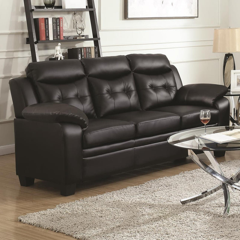 Coaster Furniture Finley Stationary Leatherette Sofa 506551 IMAGE 5