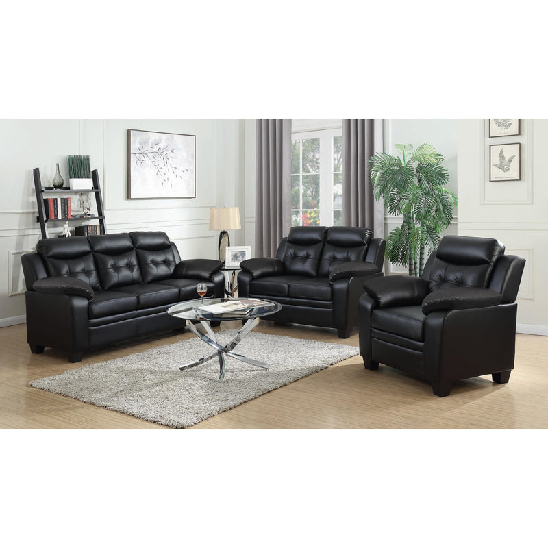 Coaster Furniture Finley Stationary Leatherette Sofa 506551 IMAGE 6