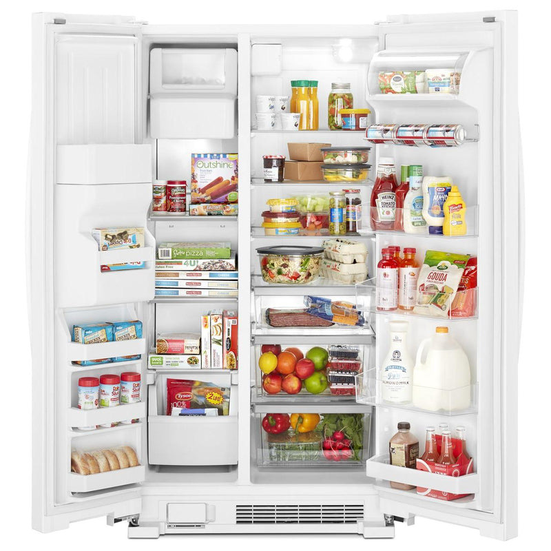 Whirlpool 33-inch, 21.4 cu. ft. Side-by-Side Freestanding Refrigerator with Exterior Ice and Water Dispenser with EveryDrop™ Water Filtration WRS331SDHW IMAGE 2