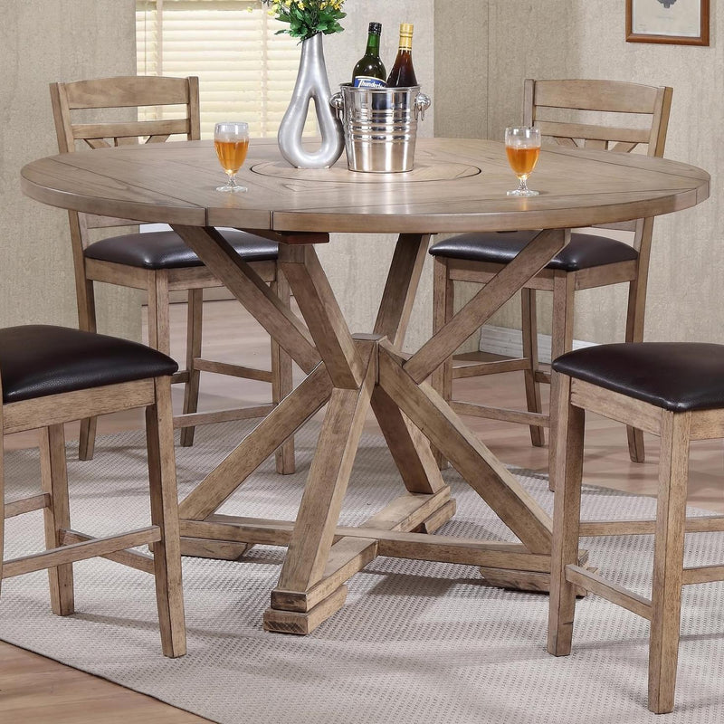 Winners Only Round Grandview Counter Height Dining Table with Pedestal Base T1-GV60R-G IMAGE 1
