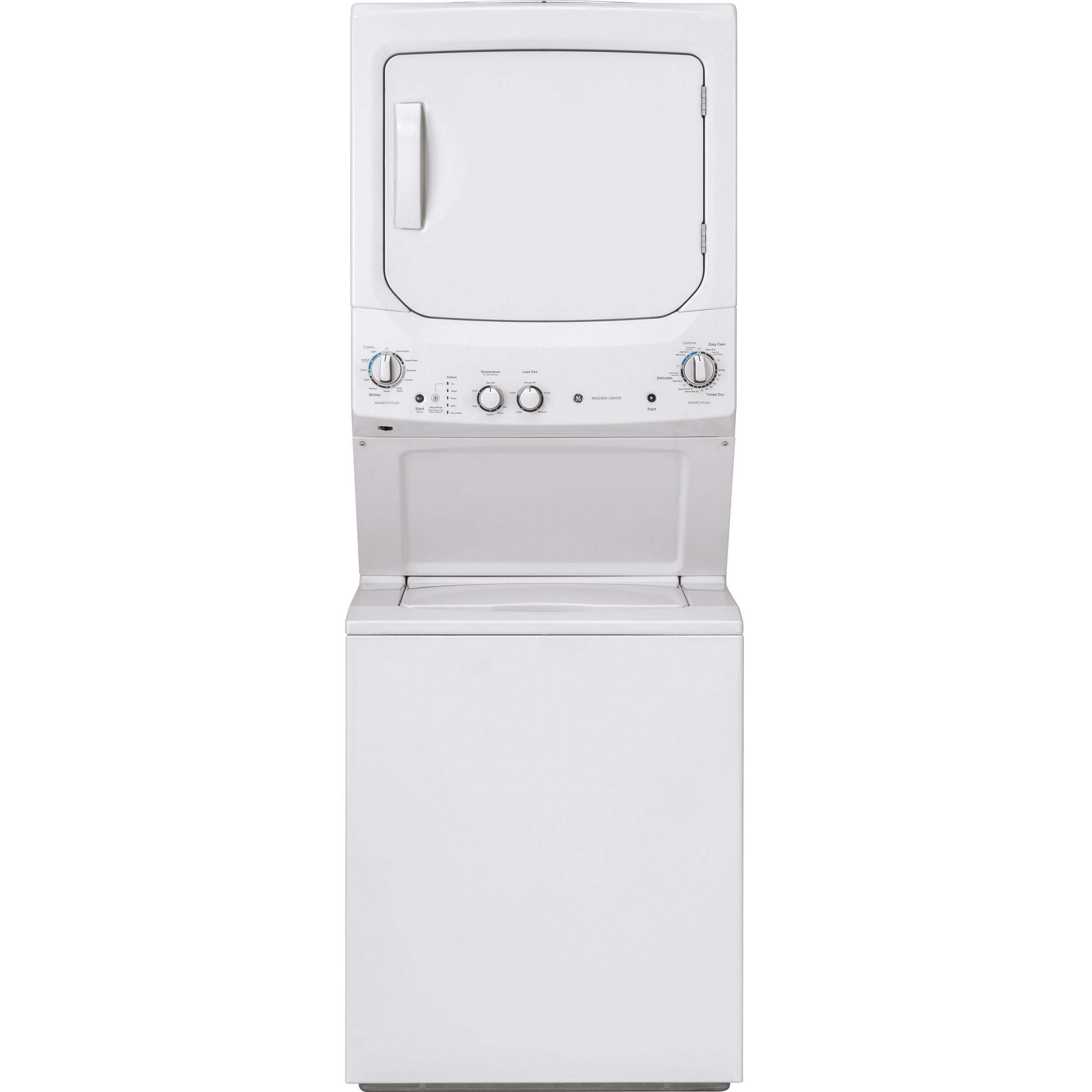 GE Stacked Washer/Dryer Electric Laundry Center GUD24ESMMWW IMAGE 1