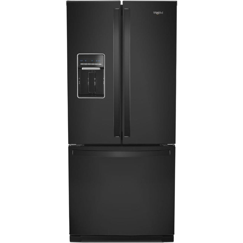 Whirlpool 30-inch, 19.7 cu.ft. Freestanding French 3-Door Refrigerator with Exterior Water Dispenser with EveryDrop® Filtration WRF560SEHB IMAGE 1