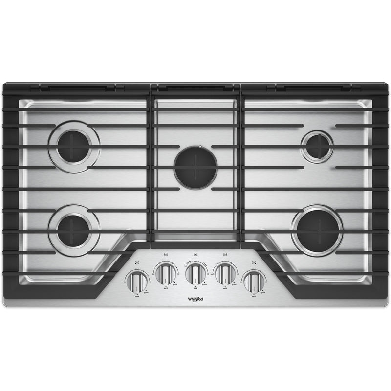 Whirlpool 36-inch, Built-in, Gas Cooktop with EZ-2-Lift™ WCG97US6HS IMAGE 1