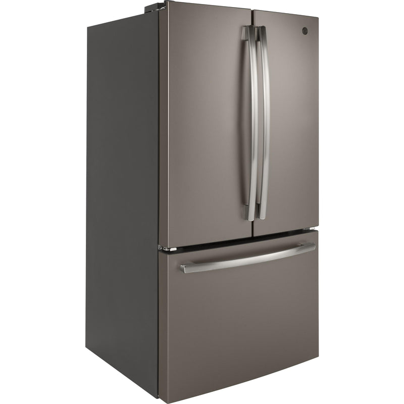 GE 36-inch, 27 cu.ft. Freestanding French 3-Door Refrigerator with Internal Water Dispenser GNE27JMMES IMAGE 2