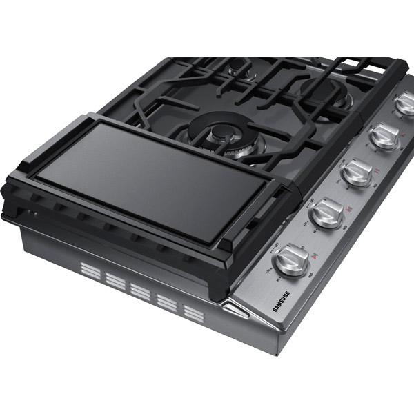 Samsung 30-inch Built-In Gas Cooktop with Wi-Fi Connectivity NA30N6555TS/AA IMAGE 2