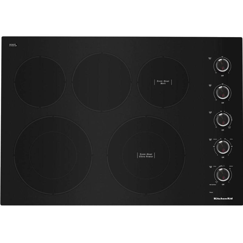 KitchenAid 30-inch Built-in Electric Cooktop with 5 Elements KCES550HBL IMAGE 1