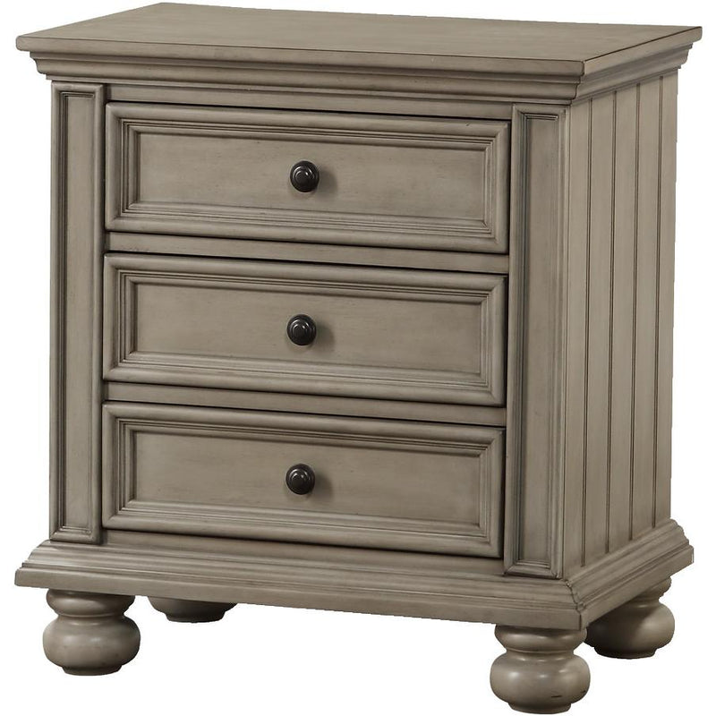 Winners Only Farmhouse Bay 3-Drawer Nightstand BR-B1005N-G IMAGE 1