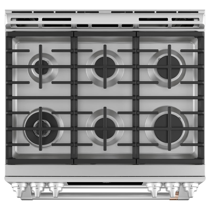 Café 30-inch Slide-in Gas Double Oven Range with Convection Technology CCGS750P2MS1 IMAGE 5