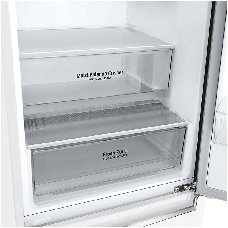 LG 24-inch, 12 cu.ft. Counter-Depth Bottom-Freezer Refrigerator with Multi-Air Flow System LBNC12231W IMAGE 3