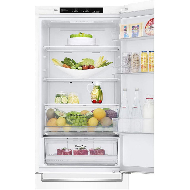 LG 24-inch, 12 cu.ft. Counter-Depth Bottom-Freezer Refrigerator with Multi-Air Flow System LBNC12231W IMAGE 5