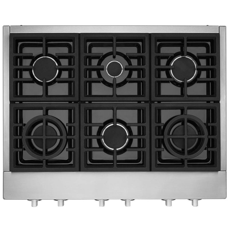 KitchenAid 36-inch Built-in Gas Rangetop with Ultra Power™ Dual-Flame Burners KCGC506JSS IMAGE 2