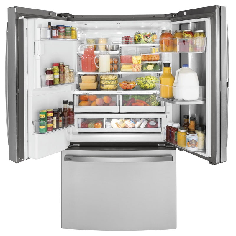 GE Profile 36-inch, 22.1 cu.ft. Counter-Depth French 3-Door Refrigerator with External Water and Ice Dispensing System PYD22KYNFS IMAGE 11