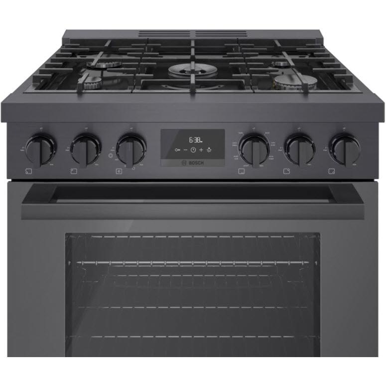 Bosch 30-inch Freestanding Dual Fuel Range with Convection Technology HDS8045C/01 IMAGE 4