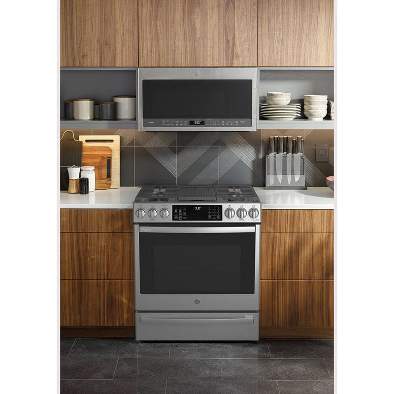 GE Profile 30-in Slide-in Dual Fuel Range with No Preheat Air fry Technology PC2S930YPFS IMAGE 7