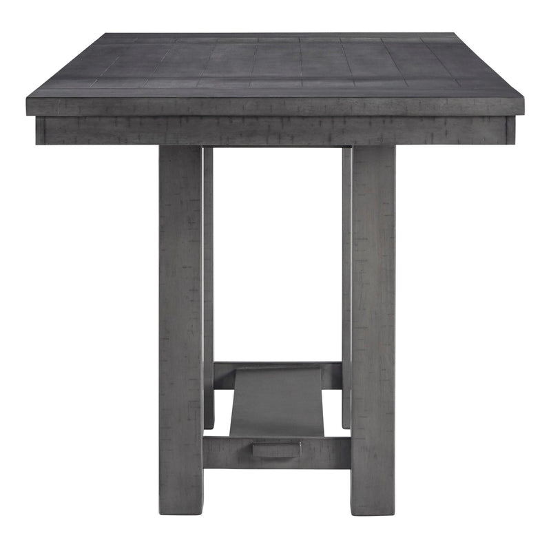 Signature Design by Ashley Myshanna Counter Height Dining Table with Trestle Base D629-32 IMAGE 4