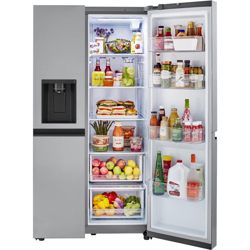 LG 36-inch, 27.2 cu.ft. Freestanding Side-by-Side Refrigerator with External Water and Ice Dispensing System LRSXS2706V IMAGE 2