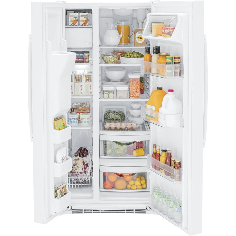 GE 33 inch 23 cu. ft. Side By Side Refrigerator with Water and Ice Di