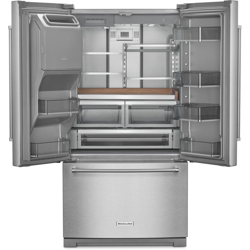 KitchenAid French 3-Door Refrigerator with External Water and Ice Dispensing System KRFF577KPS IMAGE 2