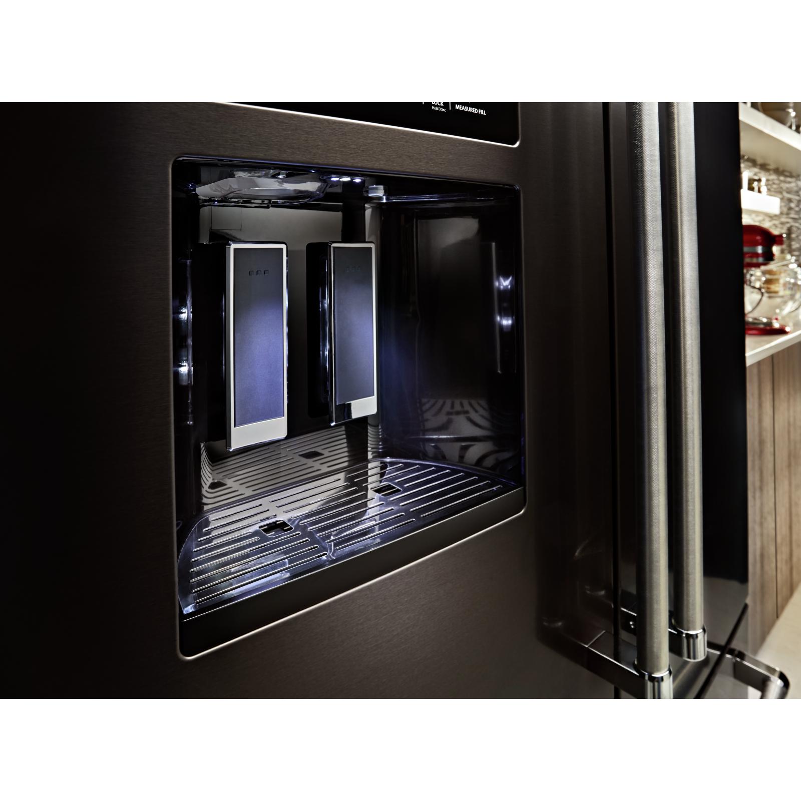 KitchenAid French 3-Door Refrigerator with External Water and Ice Dispensing System KRFF577KBS IMAGE 5