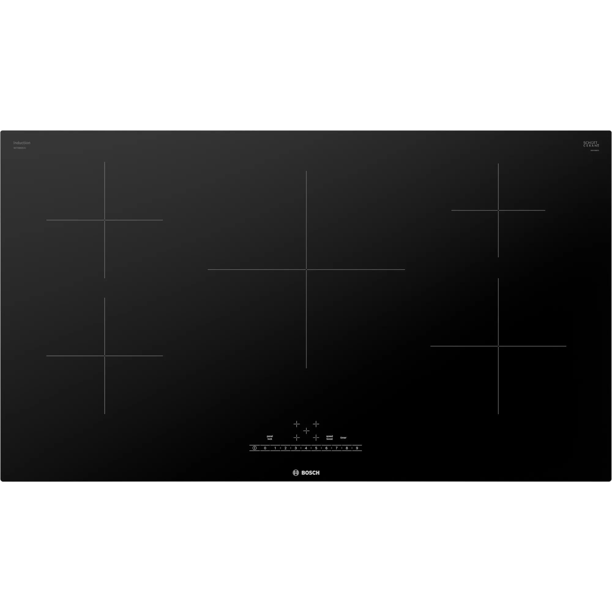 Bosch 36-inch Built-in Induction Cooktop with SpeedBoost® NIT5660UC IMAGE 1