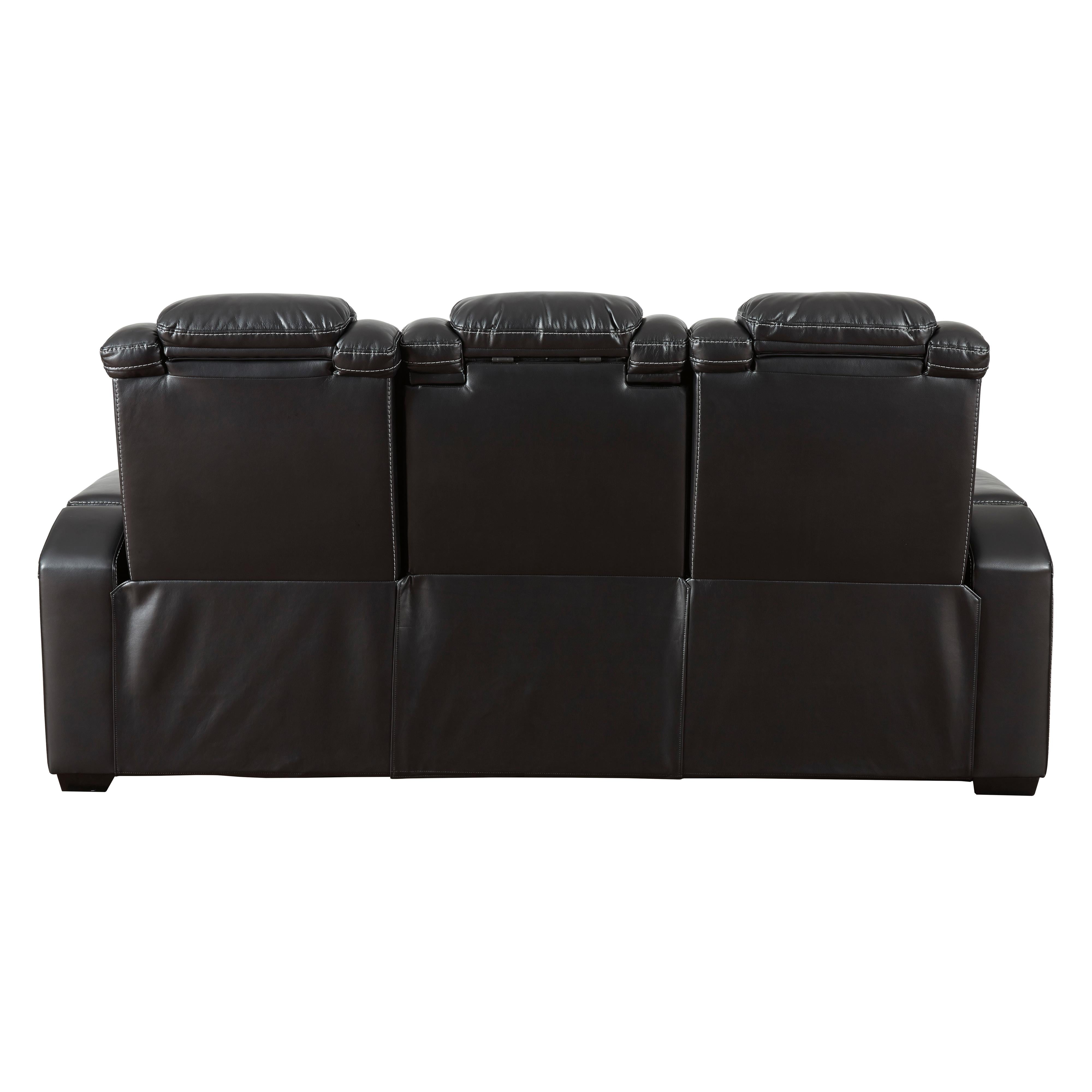 Signature Design by Ashley Party Time Power Reclining Leather Look Sofa 3700315C IMAGE 3