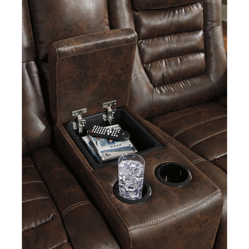 Signature Design by Ashley Game Zone Power Reclining Leather Look Loveseat 3850118C IMAGE 10
