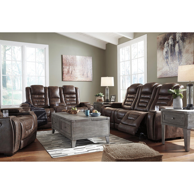 Signature Design by Ashley Game Zone Power Reclining Leather Look Loveseat 3850118C IMAGE 12