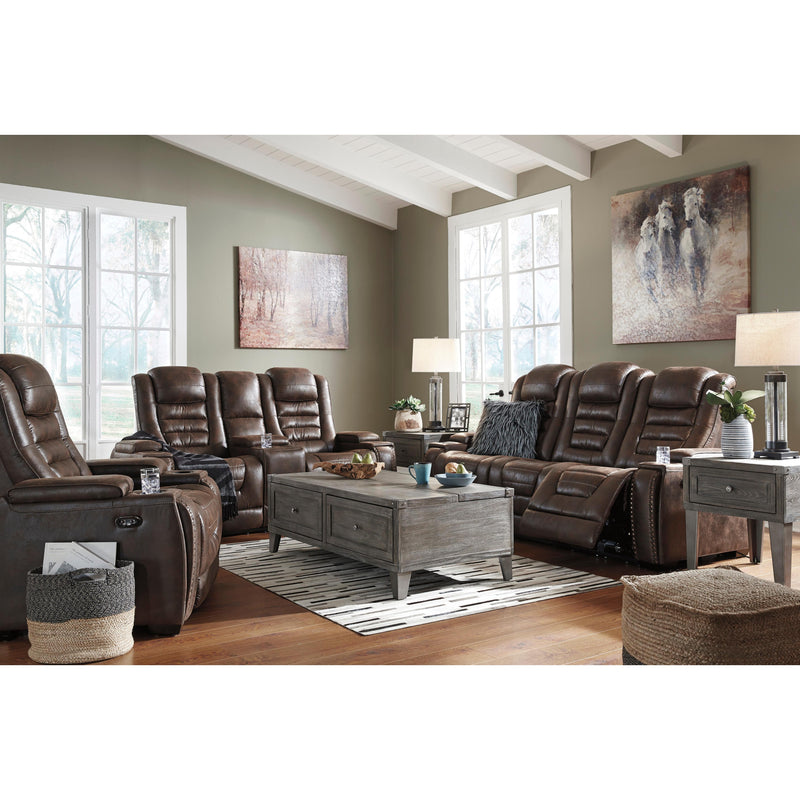 Signature Design by Ashley Game Zone Power Reclining Leather Look Loveseat 3850118C IMAGE 17