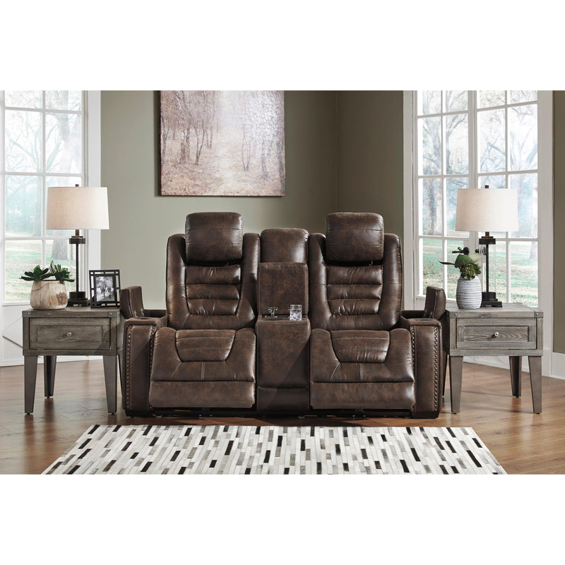 Signature Design by Ashley Game Zone Power Reclining Leather Look Loveseat 3850118C IMAGE 4