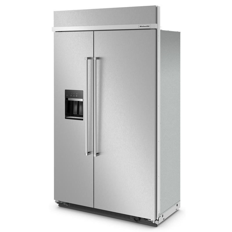 KitchenAid 48-inch, 19.4 cu. ft. Built-in Side-by-Side Refrigerator with External Water and Ice Dispensing System KBSD708MSS IMAGE 3