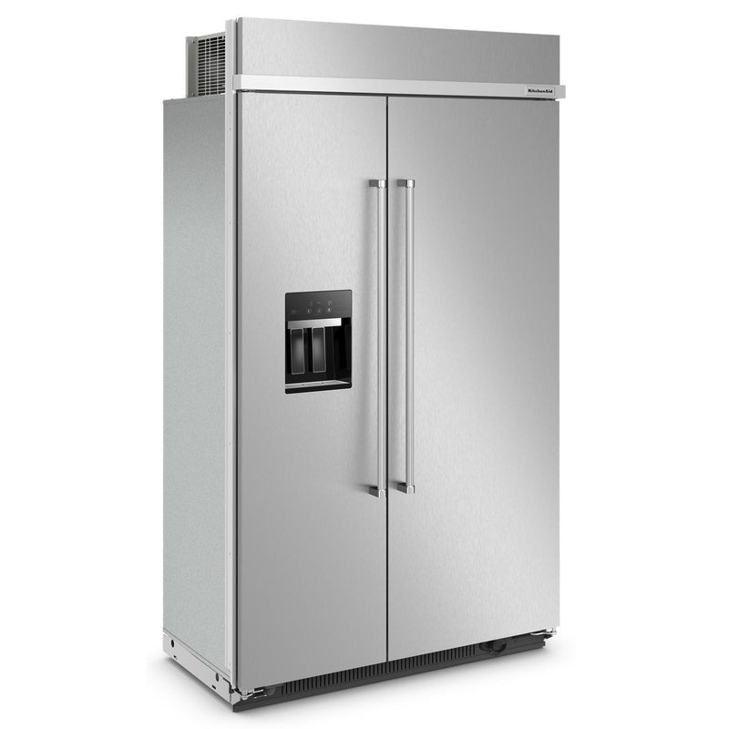 KitchenAid 48-inch, 19.4 cu. ft. Built-in Side-by-Side Refrigerator with External Water and Ice Dispensing System KBSD708MSS IMAGE 4