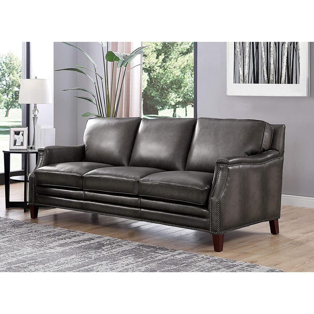 Edgewood top grain leather sofa deals