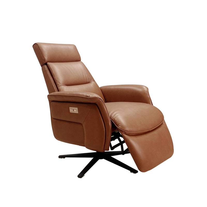 Amax Leather Julius Power Swivel Leather Recliner 8002S-10PSB-2362A IMAGE 4