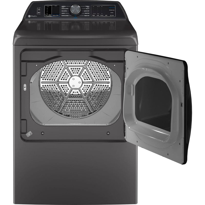 GE Profile 7.4 cu. ft. Electric Dryer with Wi-Fi PTD70EBMTDG IMAGE 2
