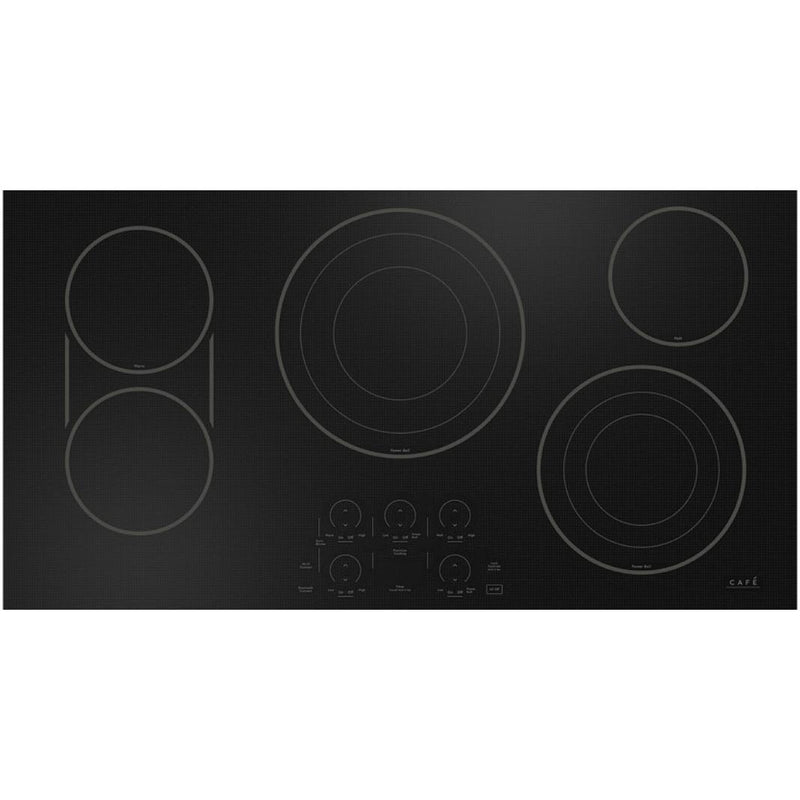 Café 36-inch Built-in Electric Cooktop with Chef Connect CEP90361TBB IMAGE 1