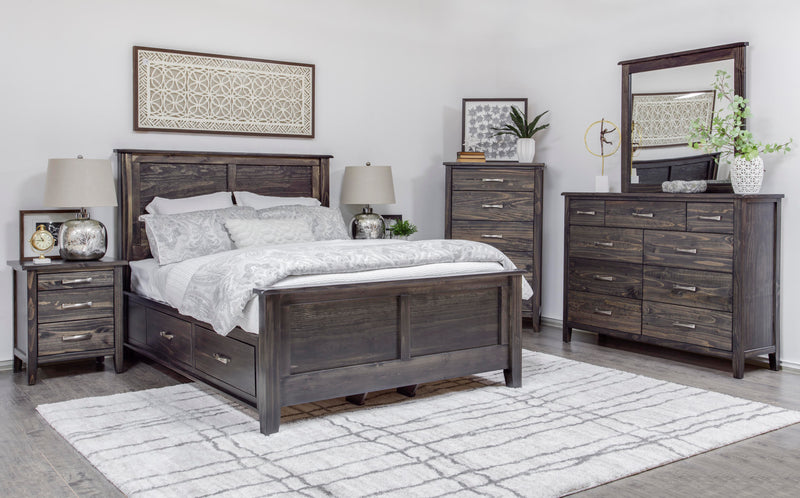 Mako Wood Furniture Scarlet King Bed with Storage 4100-ST-K