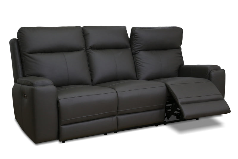 Rudy Power Reclining Leather Match Sofa With Headset