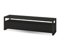 Brando TV Stand in High Gloss White with Polished Stainless Steel
