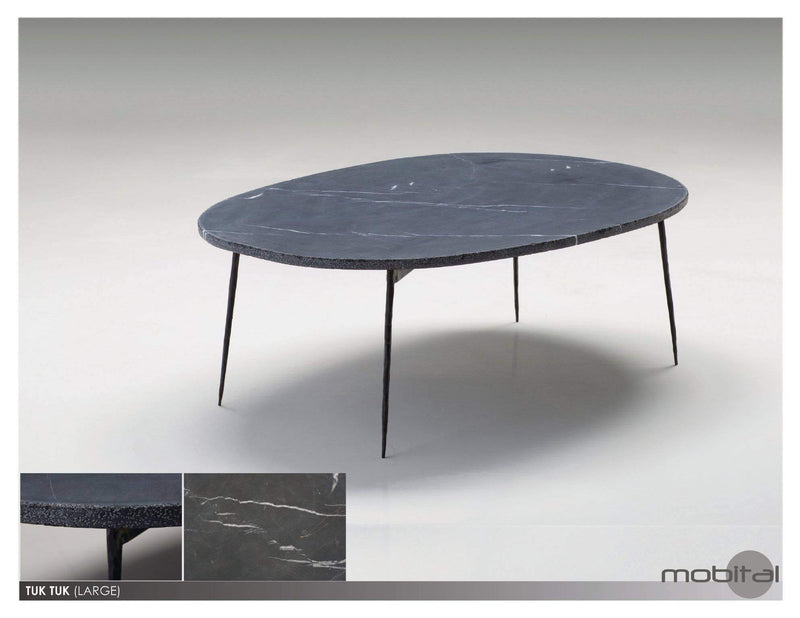 Mobital Coffee Table Large / Black Tuk Tuk Coffee Table Spanish Nero Marble with Black Powder Coated Steel - Available in 2 Colours