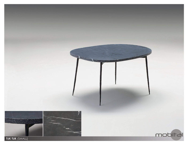 Mobital Coffee Table Small / Black Tuk Tuk Coffee Table Spanish Nero Marble with Black Powder Coated Steel - Available in 2 Colours