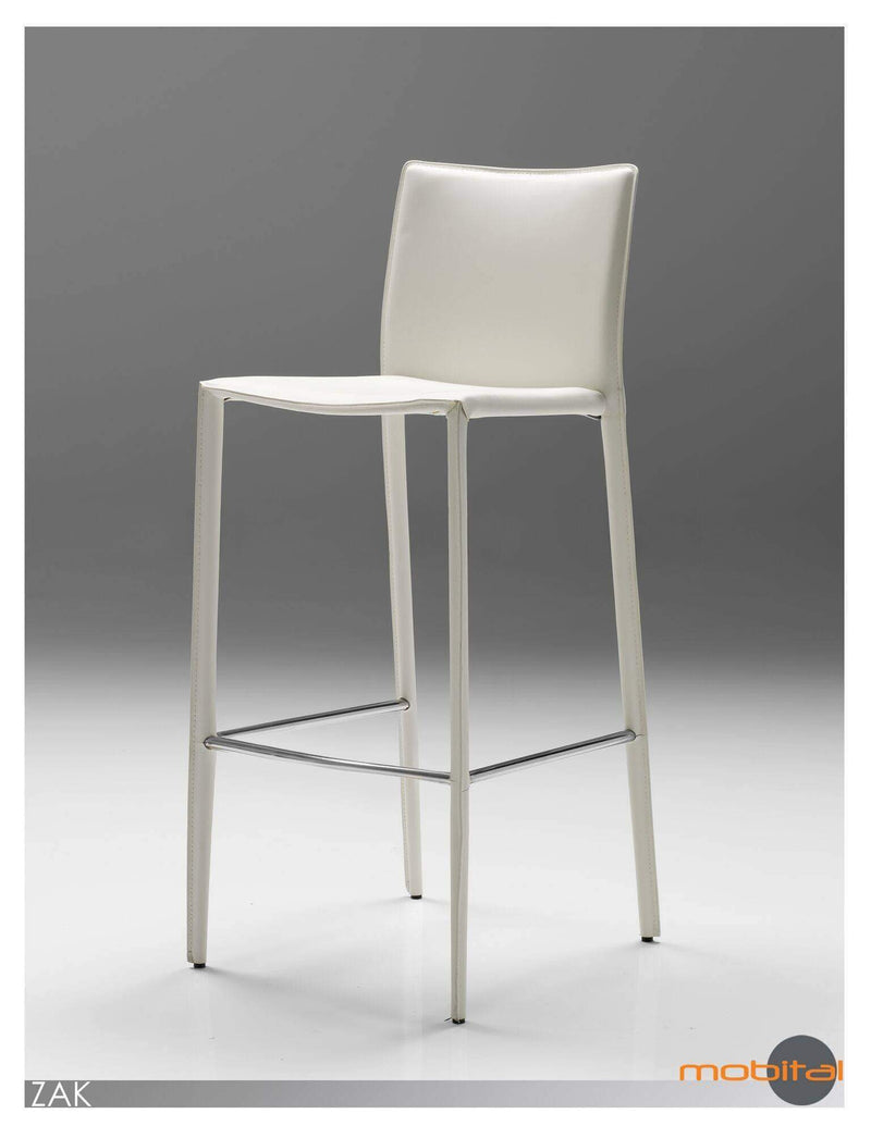 Mobital Counter Stool Black Zak Counter Stool Full Leather Wrap Set of 2 - Available in 3 Colours