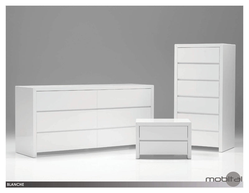 Mobital Dresser Stone Blanche Double Dresser High Gloss - Available in 2 Colours