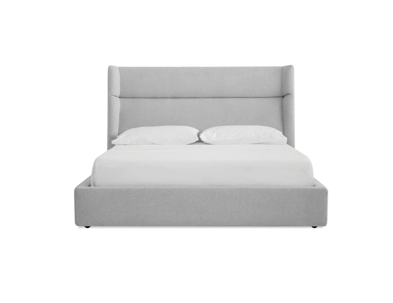 Mobital Cove Storage Platform Bed in Heather Grey Chenille