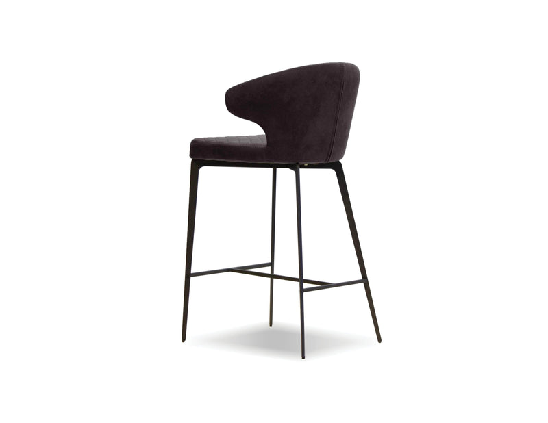 Mobital Counter Stool Black Hug Counter Stool Black With Black Powder Coated Steel