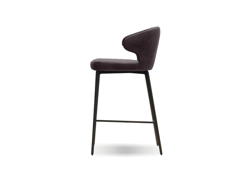 Mobital Counter Stool Black Hug Counter Stool Black With Black Powder Coated Steel